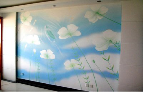 荔波画墙绘怎么画好白云的蓬松感？