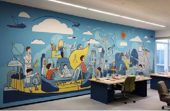 荔波办公室墙绘的特点。