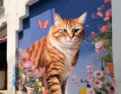 荔波自己绘制有个性的手绘墙