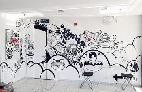 荔波手绘墙并非传统涂鸦。